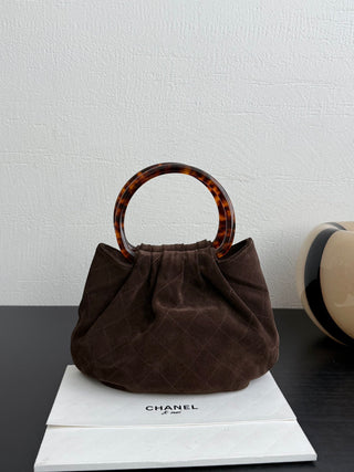 Chane* 26C Suede Ingot Handbag (Large)