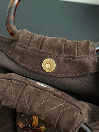 Chane* 26C Suede Ingot Handbag (Large)