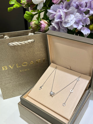 𝐵𝑣𝑙𝑔𝑎𝑟𝑖 New white gold full diamond spring waist necklace(925 silver + zircon)