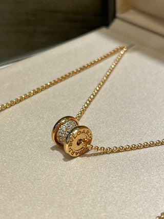 𝐵𝑣𝑙𝑔𝑎𝑟𝑖 New Rose Gold Full Diamond Spring Waist Necklace(925 silver + zircon)