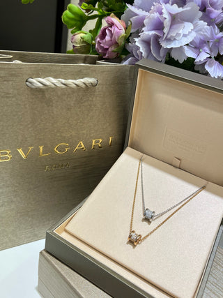 𝐵𝑣𝑙𝑔𝑎𝑟𝑖 New Rose Gold Full Diamond Spring Waist Necklace(925 silver + zircon)