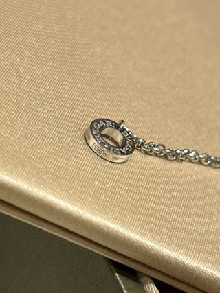 𝐵𝑣𝑙𝑔𝑎𝑟𝑖 New white gold full diamond spring waist necklace(925 silver + zircon)