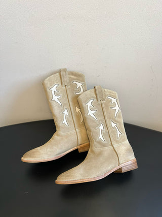 SARTOR* Retro Flared Cutout Cowboy Boots