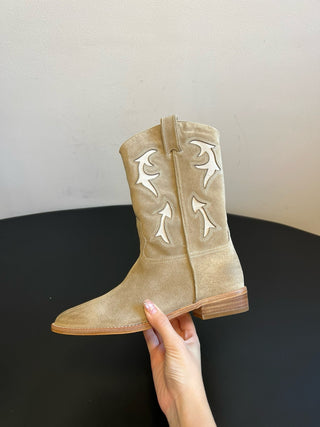SARTOR* Retro Flared Cutout Cowboy Boots