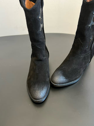 SARTOR* Retro Flared Cutout Cowboy Boots