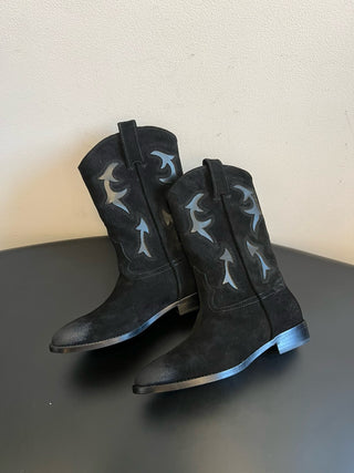 SARTOR* Retro Flared Cutout Cowboy Boots