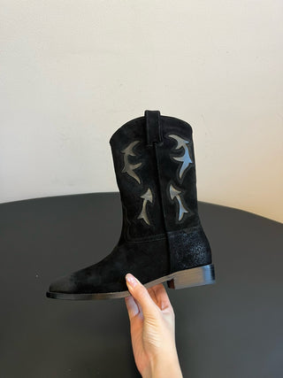SARTOR* Retro Flared Cutout Cowboy Boots