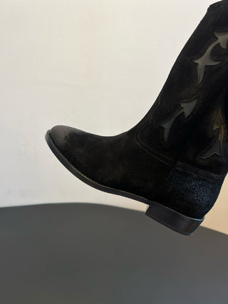 SARTOR* Retro Flared Cutout Cowboy Boots