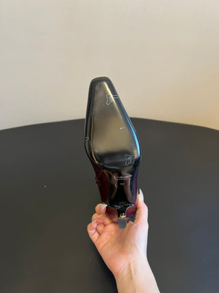 Saint Lauren* minimalist high-luxury classic pointed-toe high-heeled ankle boots