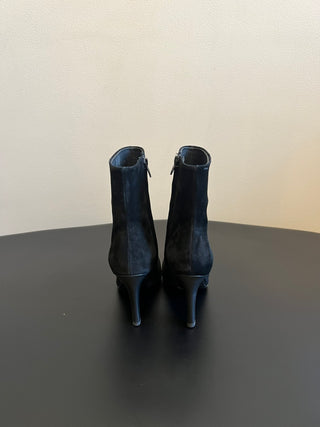 Saint Lauren* minimalist high-luxury classic pointed-toe high-heeled ankle boots