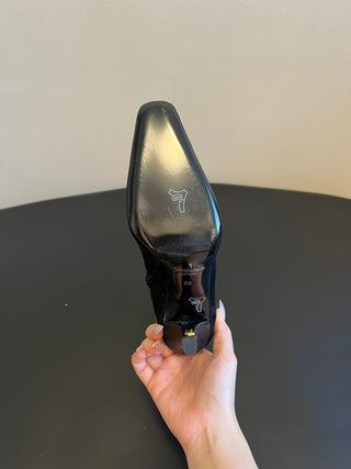 Saint Lauren* minimalist high-luxury classic pointed-toe high-heeled ankle boots