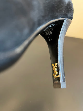 Saint Lauren* minimalist high-luxury classic pointed-toe high-heeled ankle boots