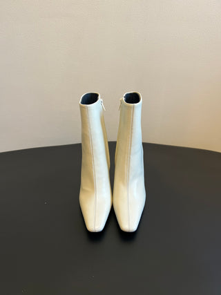 Saint Lauren* minimalist high-luxury classic pointed-toe high-heeled ankle boots