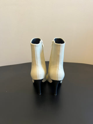 Saint Lauren* minimalist high-luxury classic pointed-toe high-heeled ankle boots