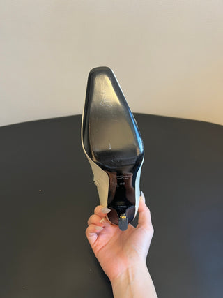 Saint Lauren* minimalist high-luxury classic pointed-toe high-heeled ankle boots