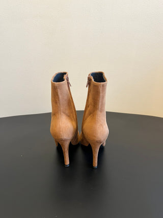 Saint Lauren* minimalist high-luxury classic pointed-toe high-heeled ankle boots