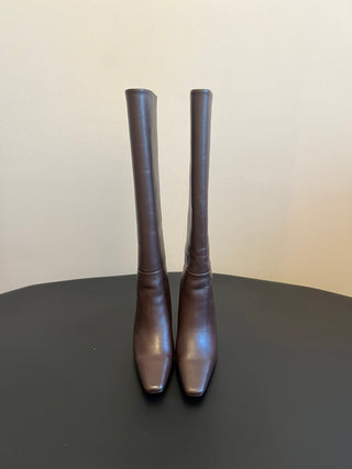 Saint Lauren* minimalist high-luxury classic pointed-toe high-heeled boots