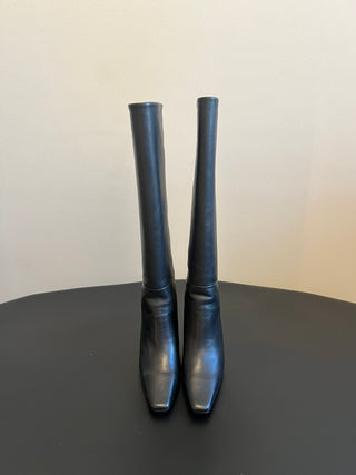 Saint Lauren* minimalist high-luxury classic pointed-toe high-heeled boots