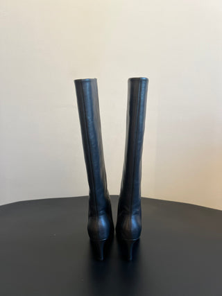 Saint Lauren* minimalist high-luxury classic pointed-toe high-heeled boots