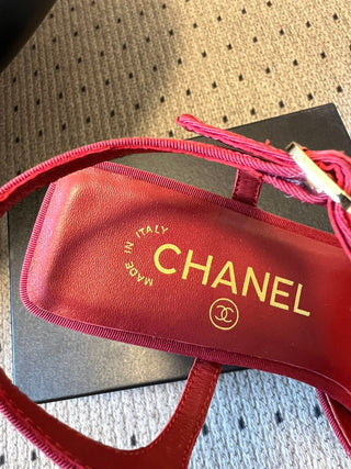 26ss Low-heeled ankle sandals with bow