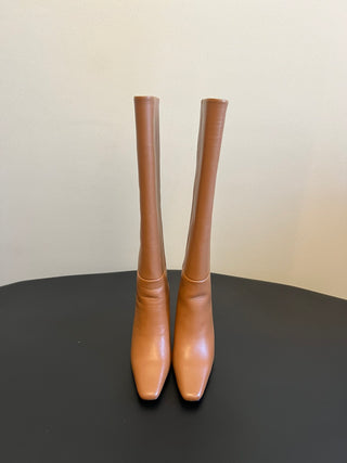 Saint Lauren* minimalist high-luxury classic pointed-toe high-heeled boots