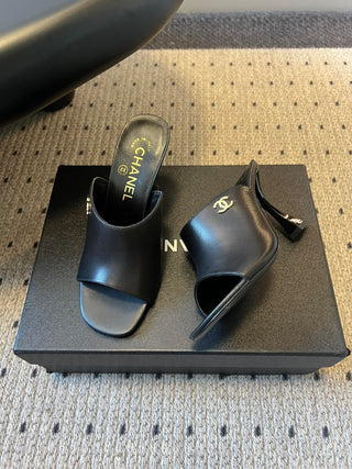 Spring/Summer New High-Heeled Mule Slippers