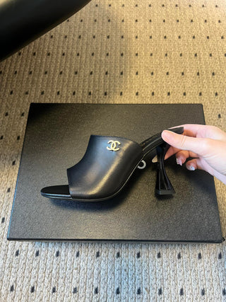 Spring/Summer New High-Heeled Mule Slippers