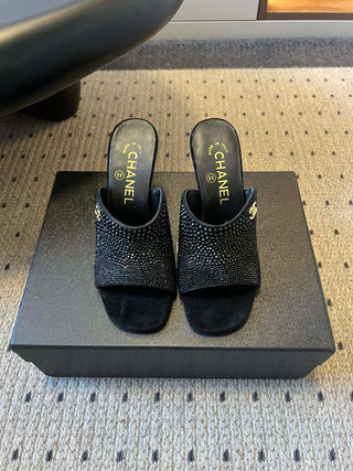 Spring/Summer New High-Heeled Mule Slippers