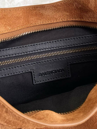 ba1enciaga le city motorcycle bag, small/S, light brown