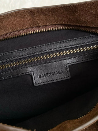 ba1enciaga le city motorcycle bag, small/S, dark brown