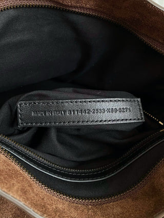 ba1enciaga le city motorcycle bag, small/S, dark brown