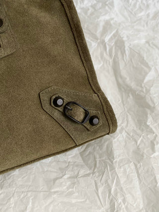 ba1enciaga le city motorcycle bag, small/S, olive green