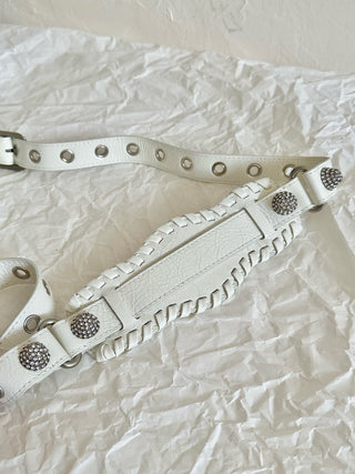 ba1enciaga neo cagole motorcycle bag XS with white diamond