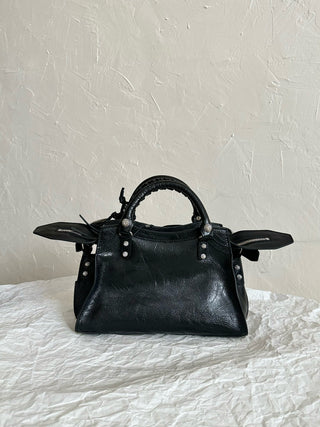 ba1enciaga neo cagole motorcycle bag XS black diamond