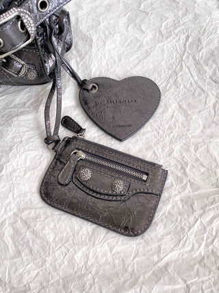 ba1enciaga neo cagole motorcycle bag XS silver diamond