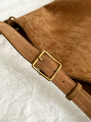 ys1 Niki Suede Bucket Bag, Caramel Color