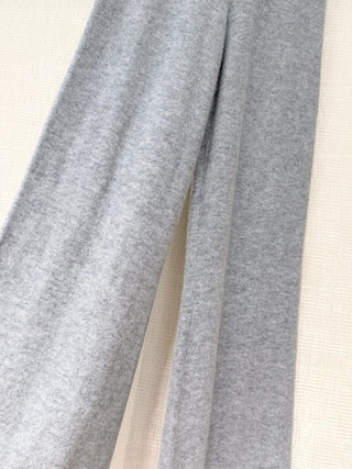New wool knit wide-leg pants
