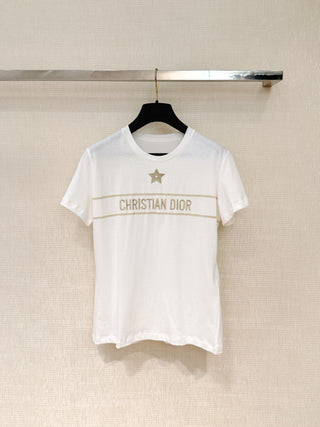 26 Early Spring New Arrival: Five-Pointed Star Embroidered Short-Sleeved T-Shirt