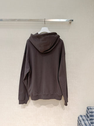 26 Early Spring New Arrival: Logo Embroidered Zip-Up Hooded Sweatshirt Jacket