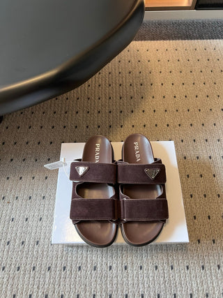 Prad* 26ss Spring/Summer New Model with Dual Straps and Velcro Closures