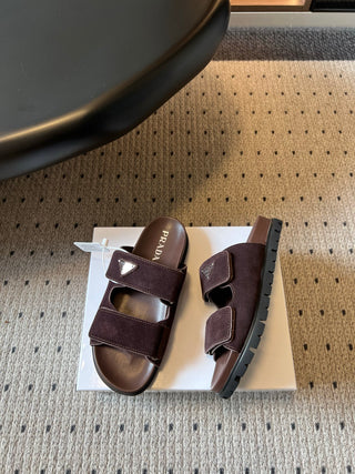 Prad* 26ss Spring/Summer New Model with Dual Straps and Velcro Closures
