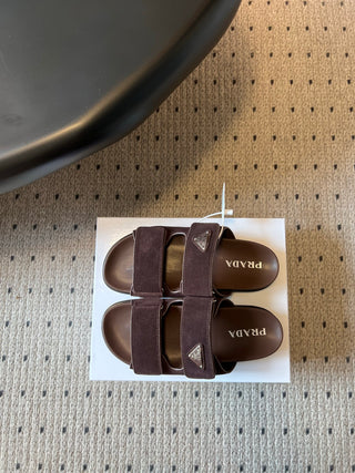 Prad* 26ss Spring/Summer New Model with Dual Straps and Velcro Closures