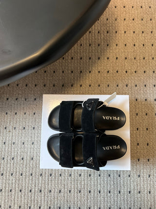Prad* 26ss Spring/Summer New Model with Dual Straps and Velcro Closures