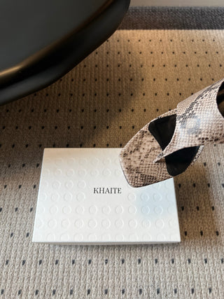Khait* 26SS Spring-Summer New Collection: Simple Square-Toe Clog Heeled Sandals