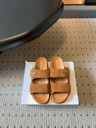 Prad* 26ss Spring/Summer New Model with Dual Straps and Velcro Closures