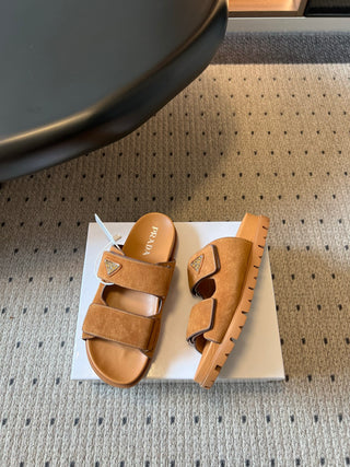 Prad* 26ss Spring/Summer New Model with Dual Straps and Velcro Closures