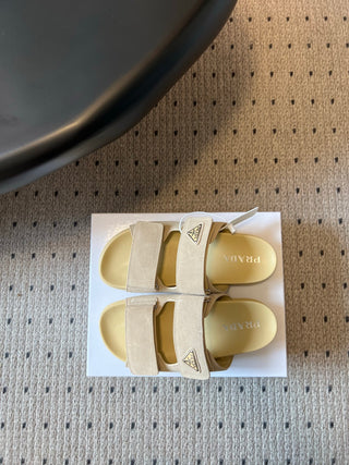 Prad* 26ss Spring/Summer New Model with Dual Straps and Velcro Closures