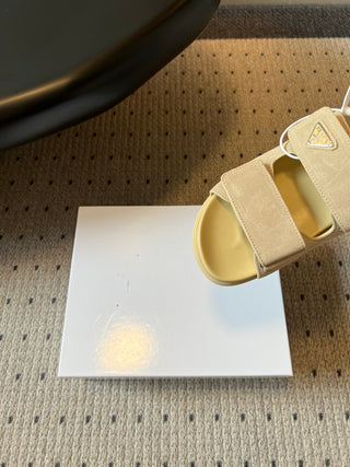 Prad* 26ss Spring/Summer New Model with Dual Straps and Velcro Closures