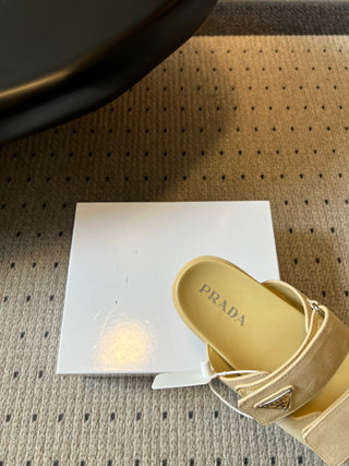 Prad* 26ss Spring/Summer New Model with Dual Straps and Velcro Closures