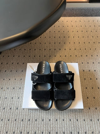 Prad* 26ss Spring/Summer New Model with Dual Straps and Velcro Closures